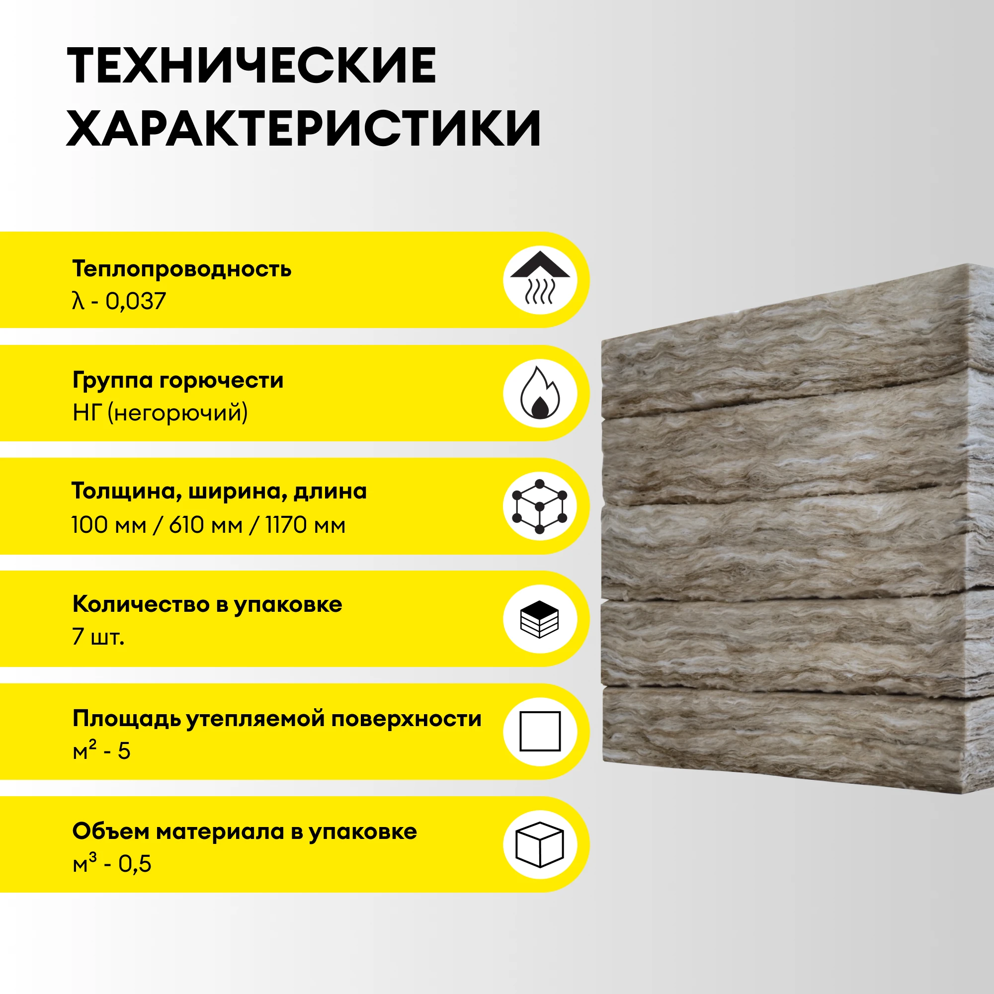 Утеплитель Vetonit Стена 100мм (5м2 / 0.5м3) (3)