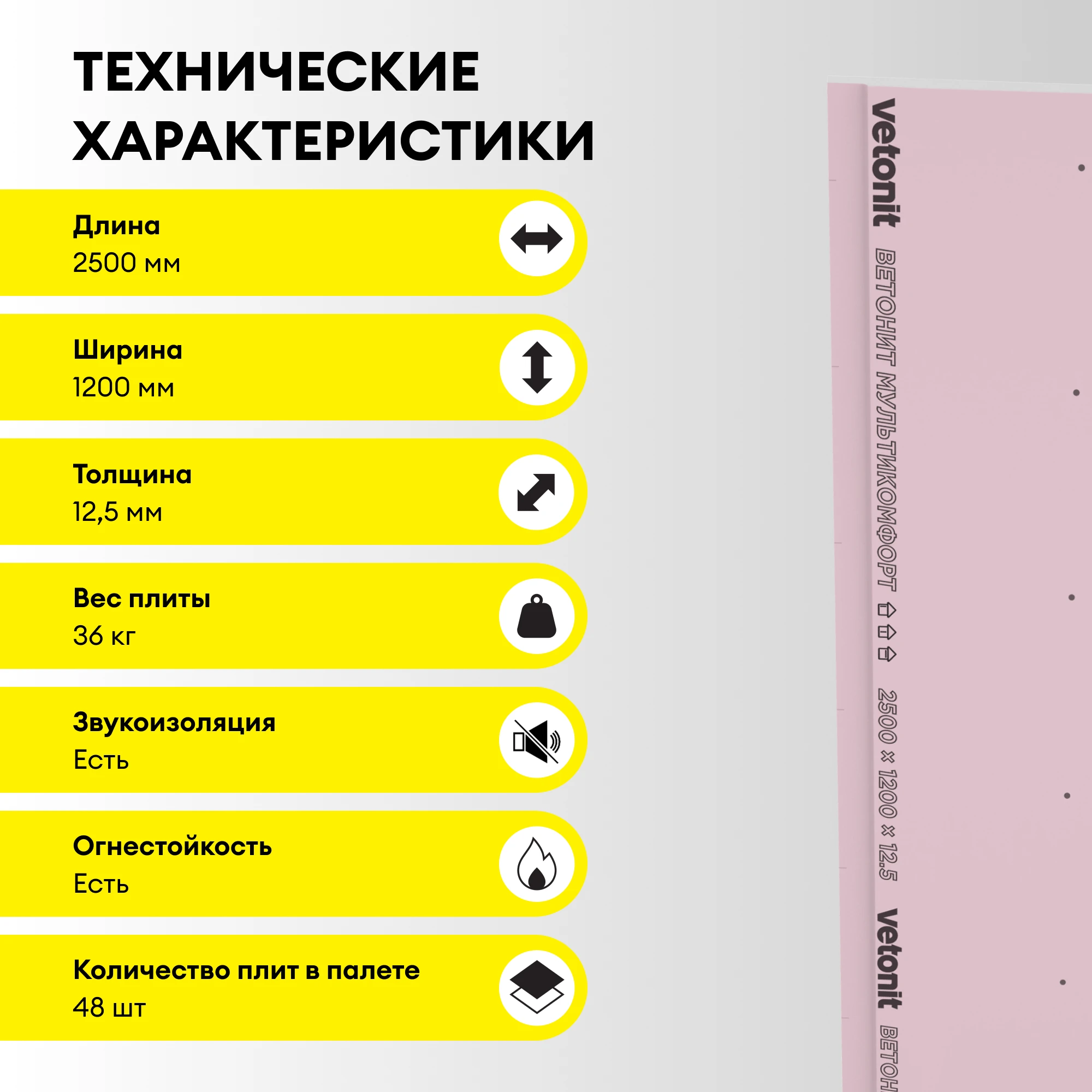 ГСП Vetonit Мультикомфорт 2500х1200х12.5мм, фото товара (3) ГСП Vetonit Мультикомфорт 2500х1200х12.5мм (3)