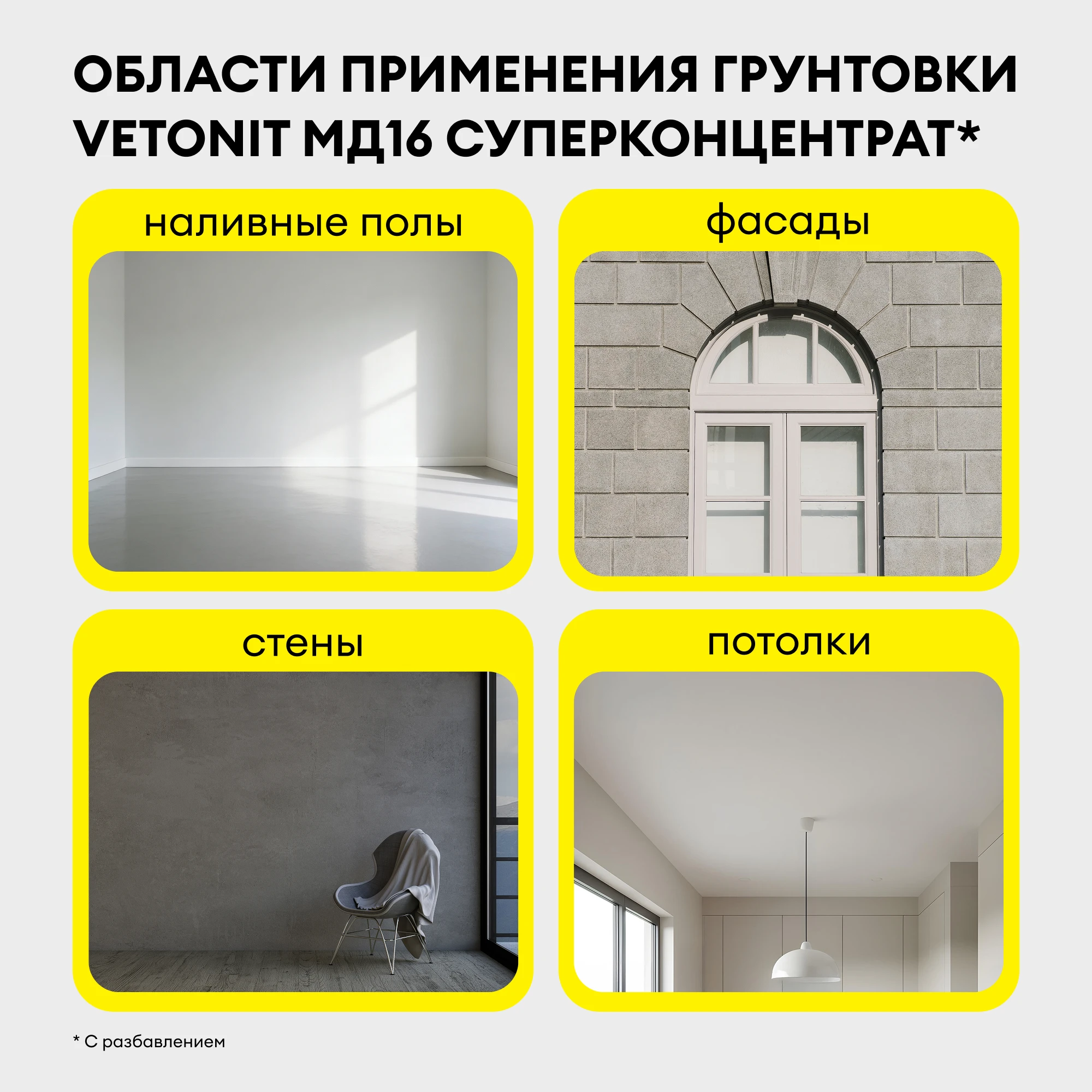 Грунтовка Vetonit МД16 суперконцентрат 10 л, фото товара (2) Грунтовка Vetonit МД16 суперконцентрат 10 л (2)