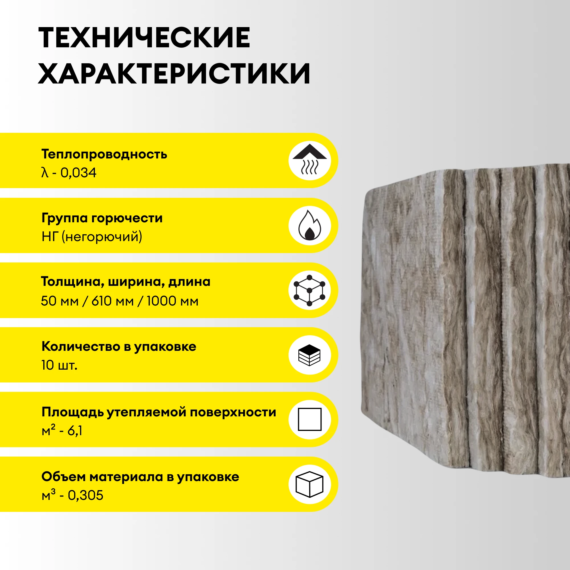 Утеплитель Vetonit Стена Плюс 50мм (6.1м2 / 0.305м3), фото товара (3) Утеплитель Vetonit Стена Плюс 50мм (6.1м2 / 0.305м3) (3)