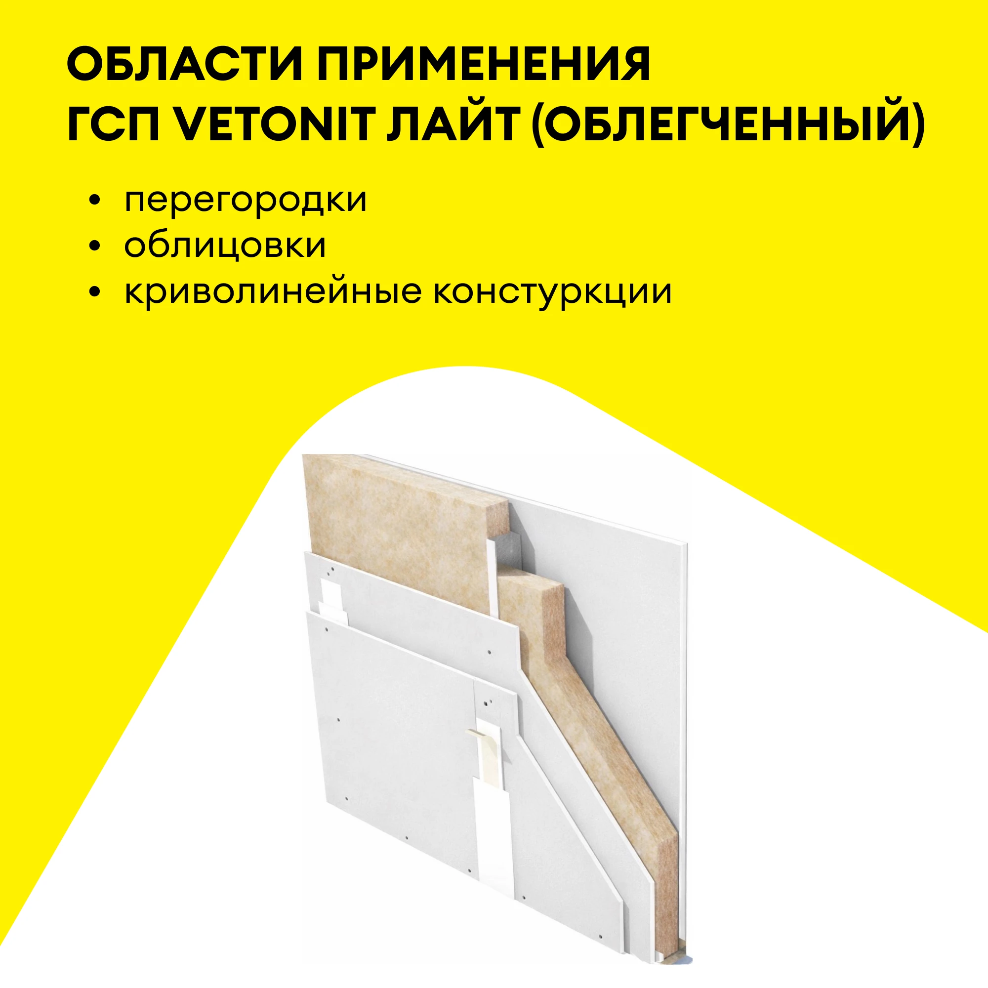ГСП Vetonit Лайт (Облегченный) 2700х1200х9.5мм (1)