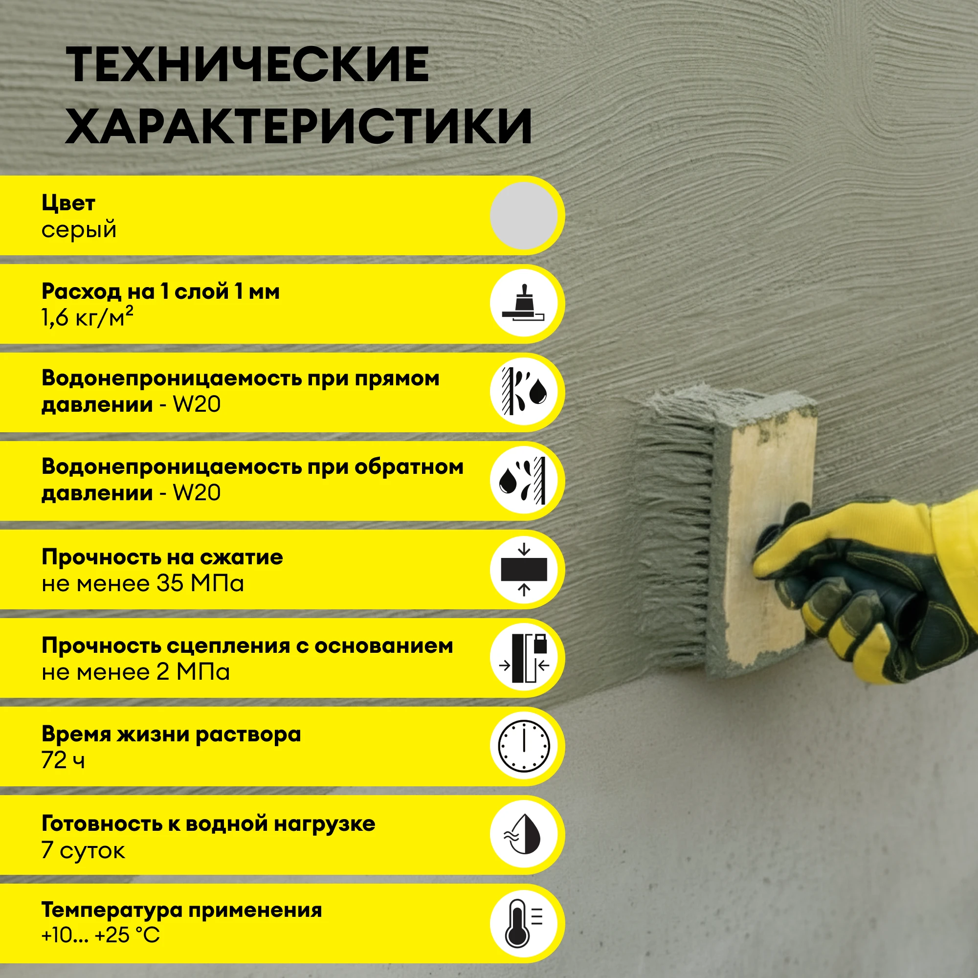 Гидроизоляция Vetonit тек АкваСейф Про 25 кг, фото товара (5) Гидроизоляция Vetonit тек АкваСейф Про 25 кг (5)