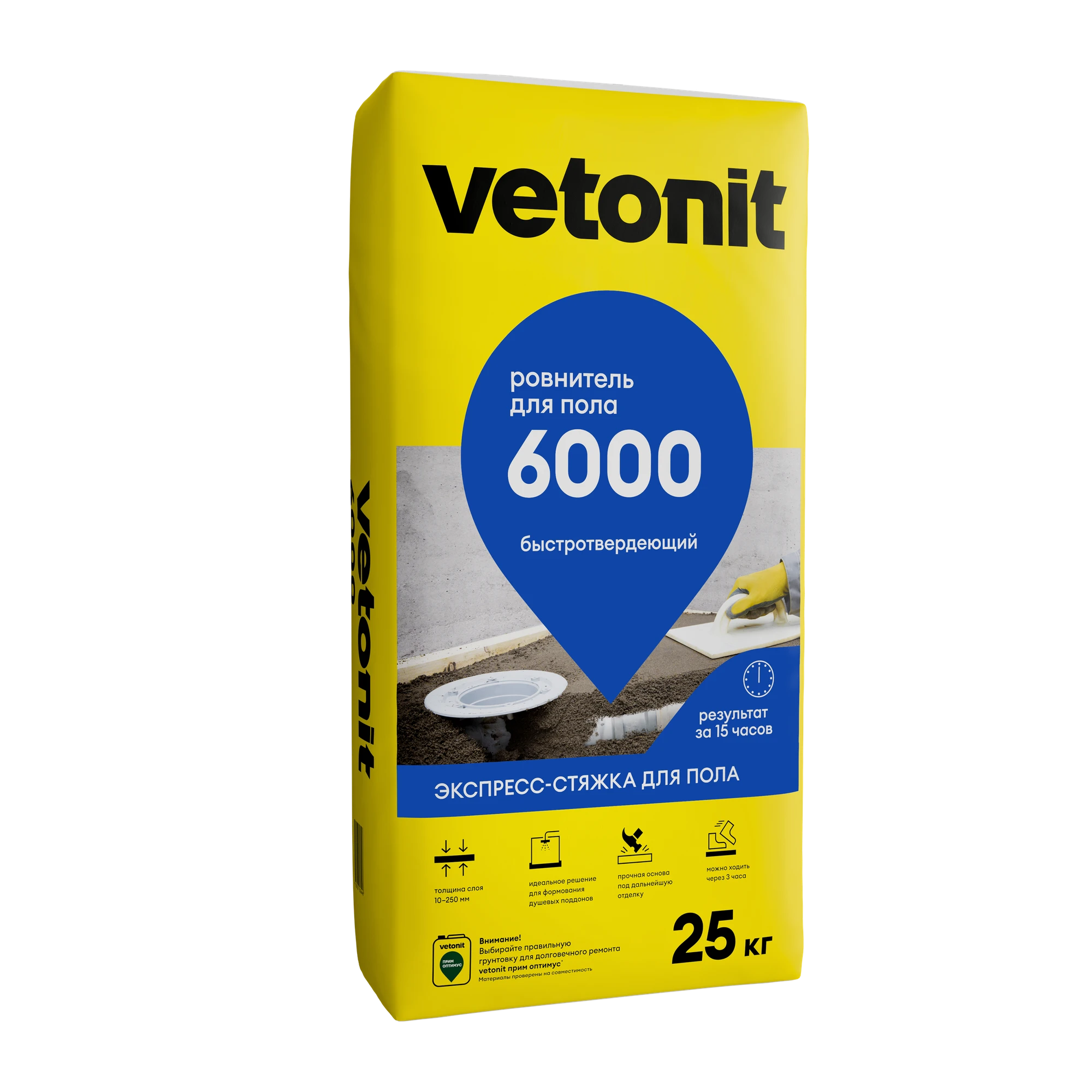 Ровнитель для пола Vetonit 6000 25 кг Ровнитель для пола Vetonit 6000 25 кг